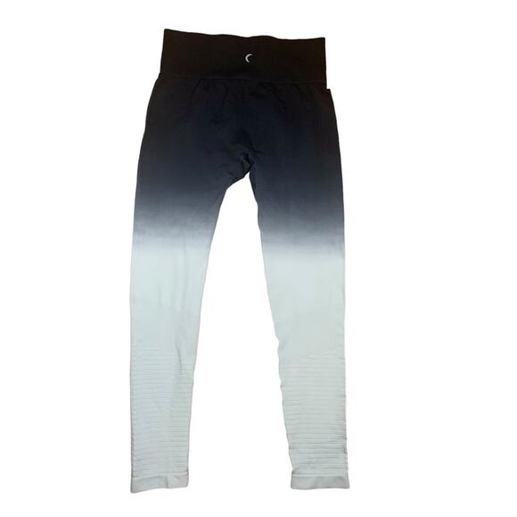 Zyia Active womens medium ombre seamless tights leggings black white gym lulu at - Picture 3 of 7